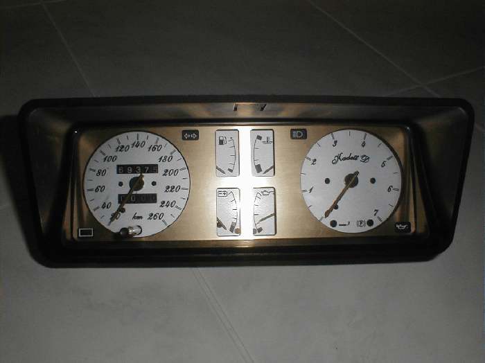 Kadett E Ascona C White Face gauges Dials cockpit instruments Instrument